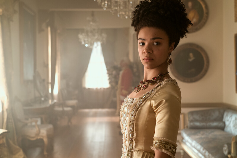 India Ria Amarteifio as young Queen Charlotte.