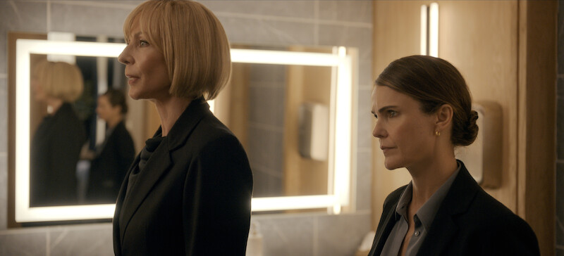Allison Janney as Grace Penn, Keri Russell as Kate Wyler in 'The Diplomat.'
