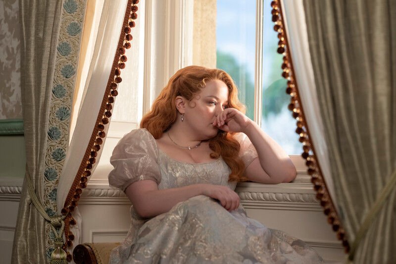 Nicola Coughlan as Penelope Featherington in Season 3 of Bridgerton.