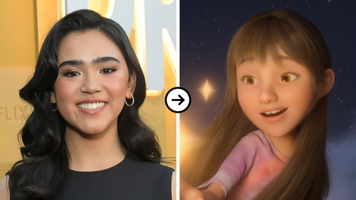 Diptych of a headshot of Jolie Hoang-Rappaport and her character, Stevie, from ‘In Your Dreams’