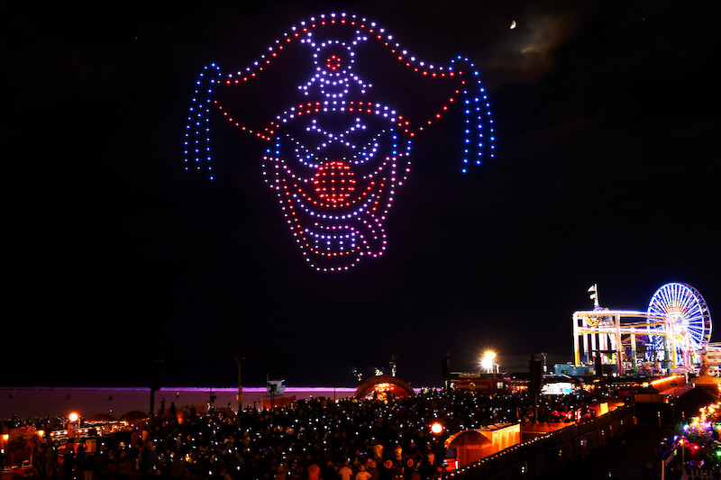 Fans attend Netflix global event for the celebration of One Piece at Santa Monica Pier in California. 