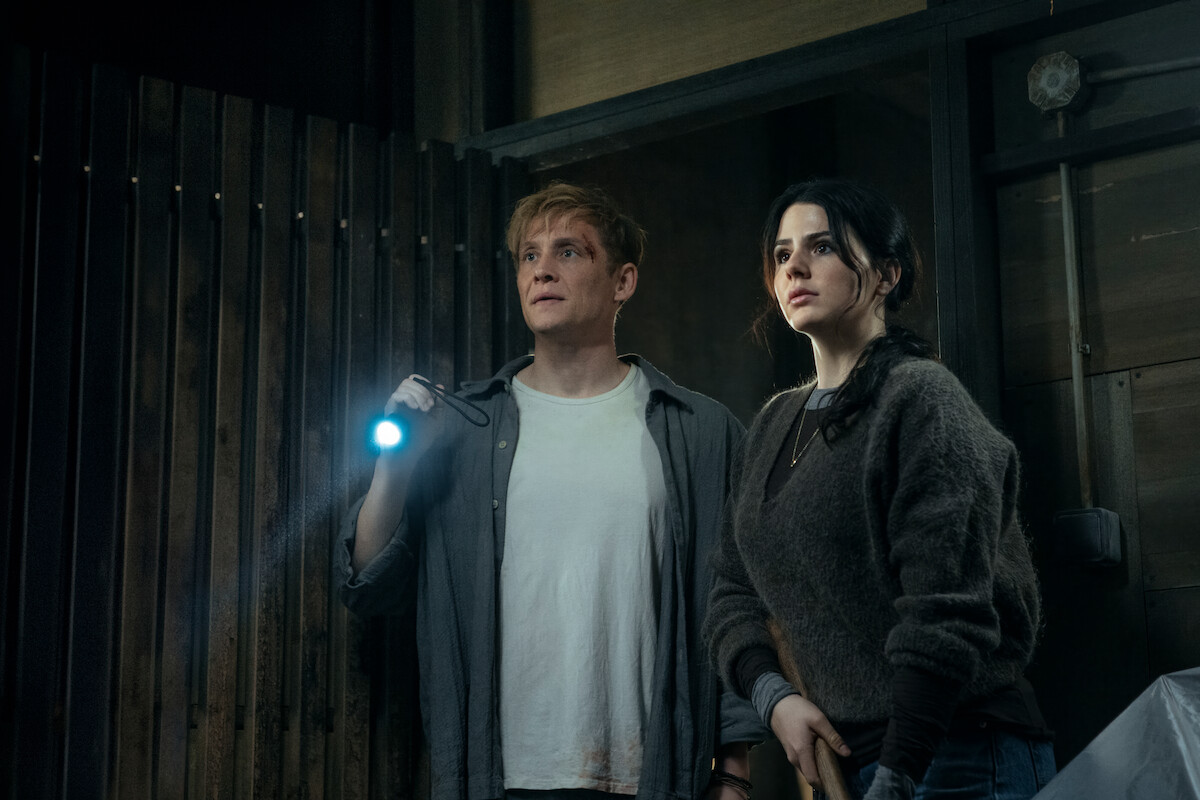 Matthias Schweighöfer as Tim and Ruby O. Fee as Olivia on the set of Brick, Courtesy of Netflix 2025