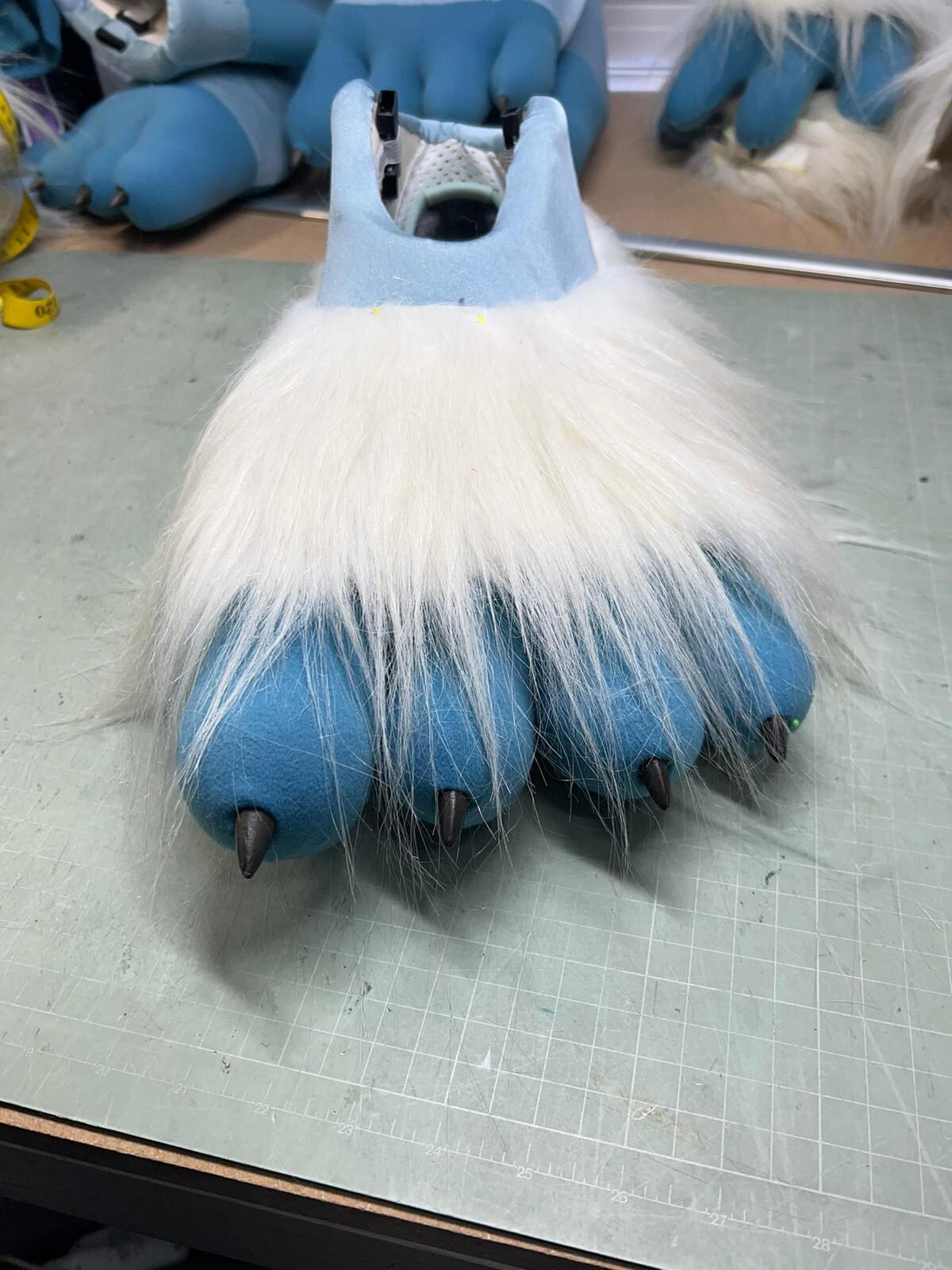 Production of the puppet’s feet in ‘Eric’