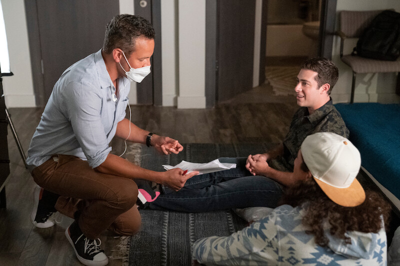 Director Adam Countee, Jaren Lewison as Ben Gross and Benjamin Norris as Trent 
