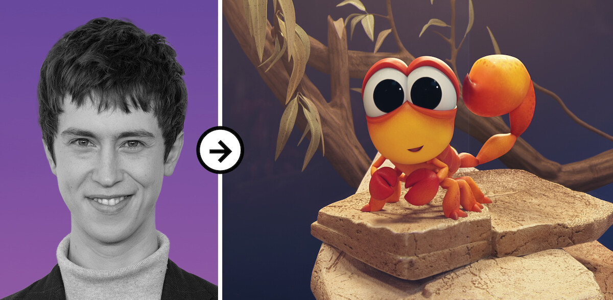 Angus Imrie is side by side with his character, Nigel in 'Back to the Outback'
