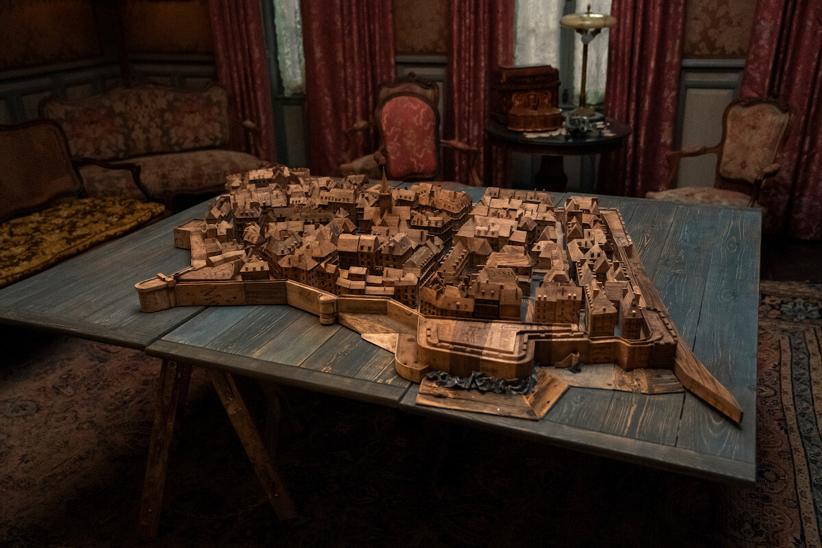 Wooden model of  Saint-Malo and Paris in All the Light We Cannot See.