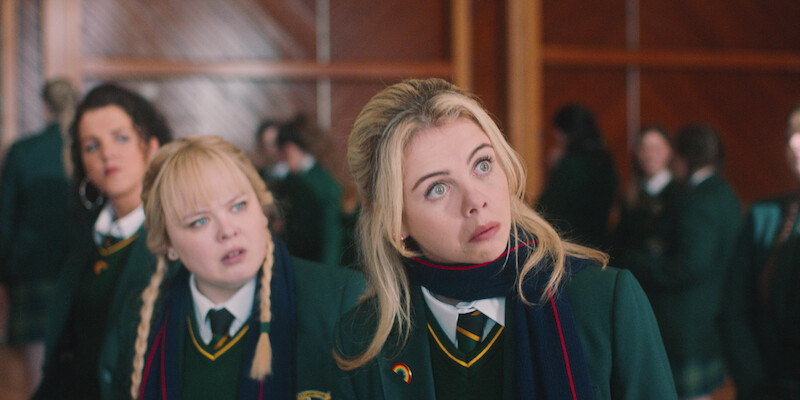 Michelle (O’Donnell), Clare (Coughlan) and Erin (Jackson) -  ‘Derry Girls’ Season 3 Photos