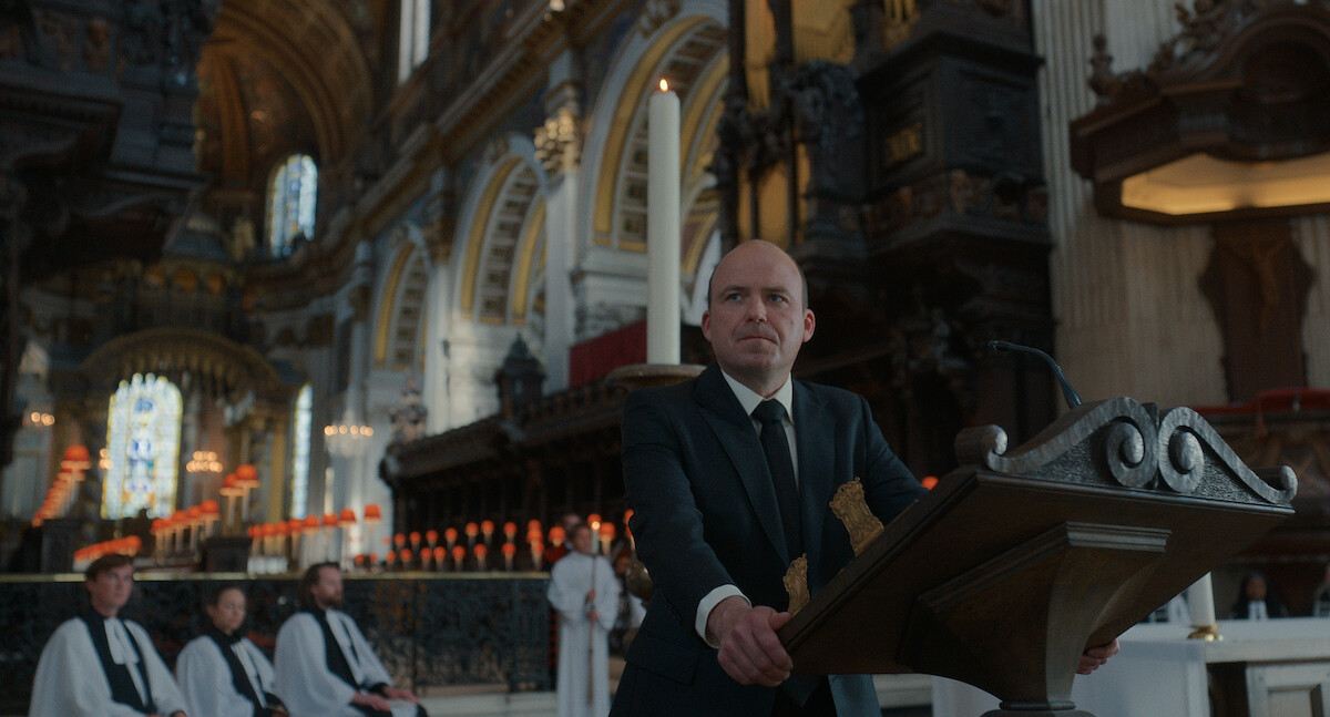Rory Kinnear as Nicol Trowbridge in ‘The Diplomat’ Season 2, Episode 2.