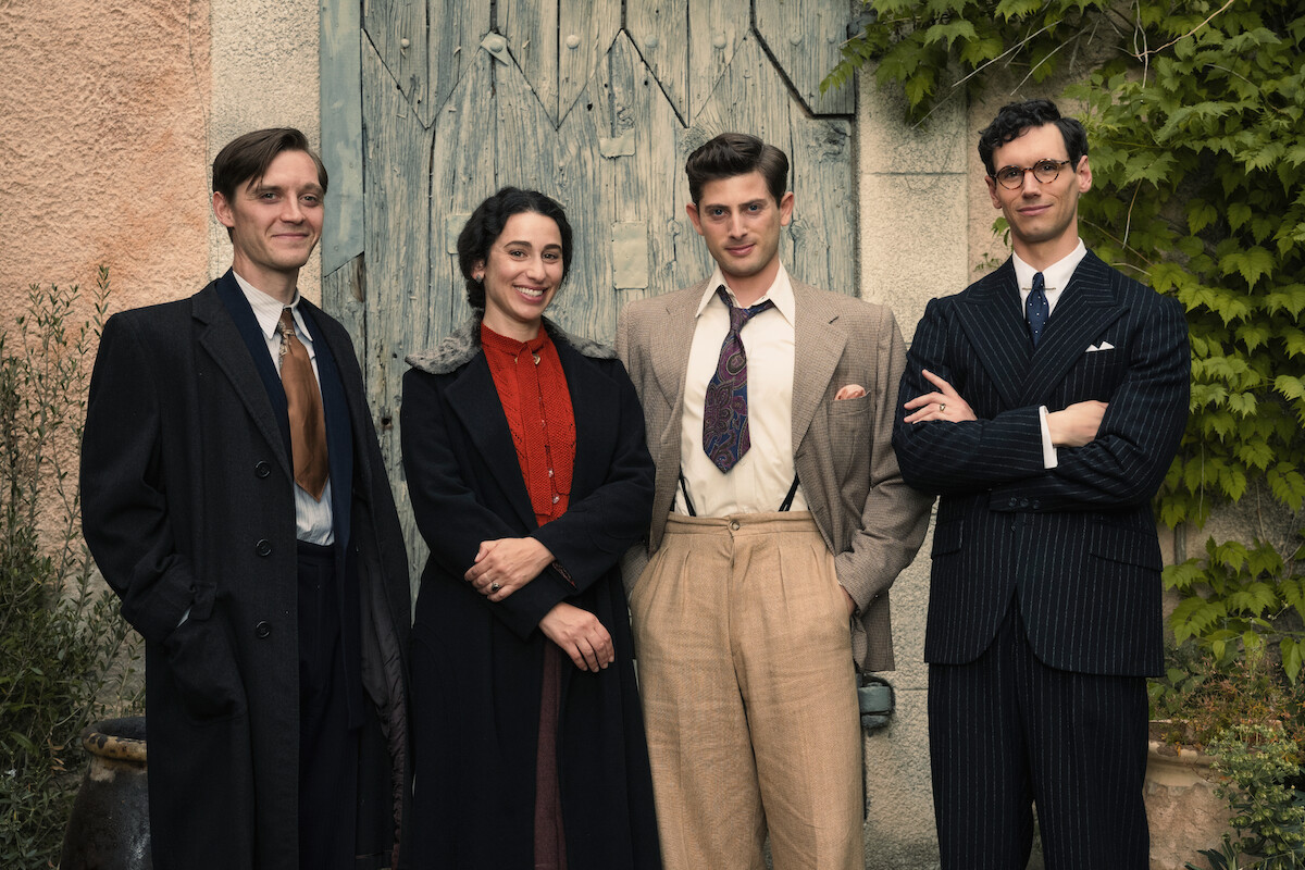 Jonas Nay as Walter Mehring, Alexa Karolinski as Hannah Arendt, Amit Rahav as Thomas Lovegrove and Cory Michael Smith as Varian Fry in ‘Transatlantic’