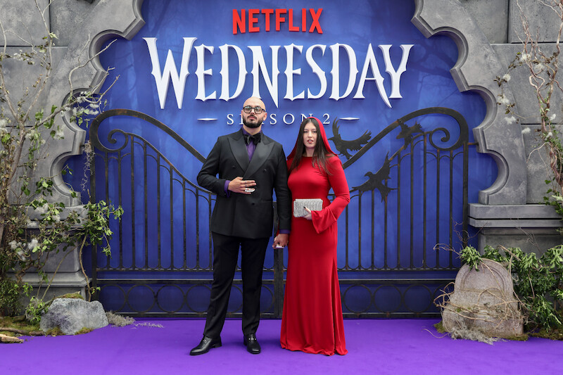 Victor Dorobantu attends the global premiere of 'Wednesday' Season 2, Part 1.