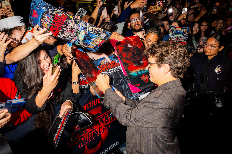 Gaten Matarazzo attends the 'Stranger Things' Season 5 World Premiere.