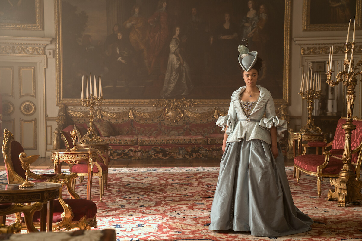 India Amarteifio as Young Queen Charlotte.