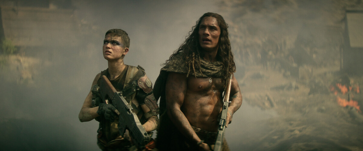 Elise Duffy as Milius and Staz Nair as Tarak