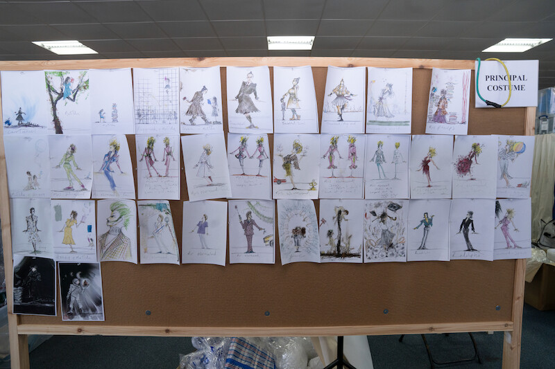 Principal costume sketches