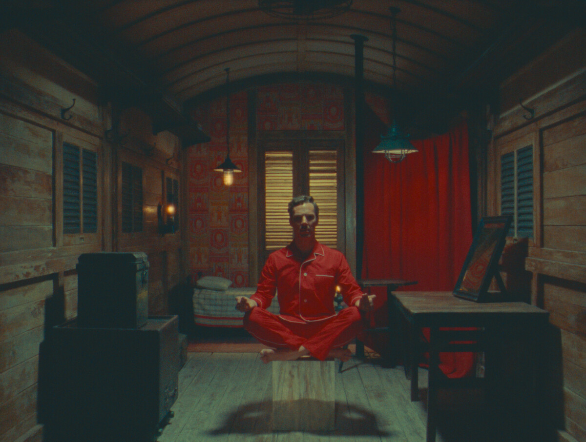 Benedict Cumberbatch levitates as Henry Sugar in ‘The Wonderful Story of Henry Sugar.’