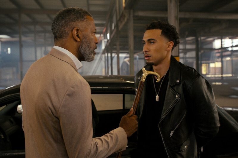 Ricco Ross as Horace and Xavier Smalls as Angel in 'Beauty in Black'.