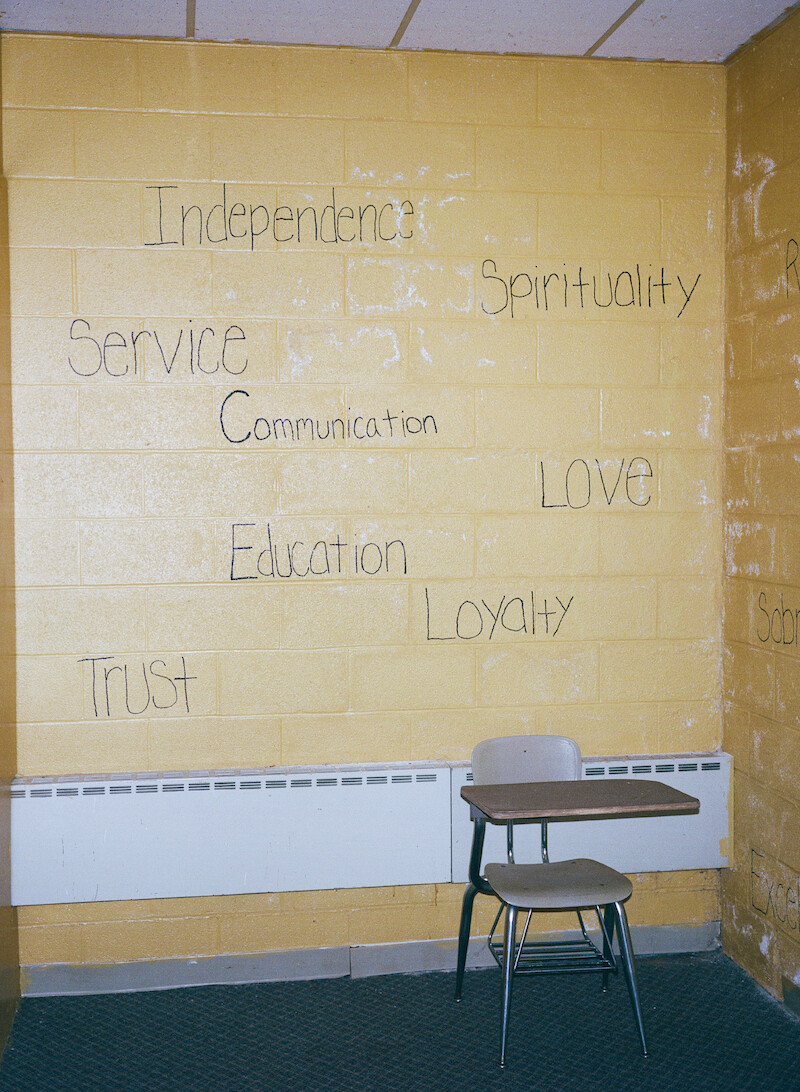 An empty desk at Ivy Ridge. 