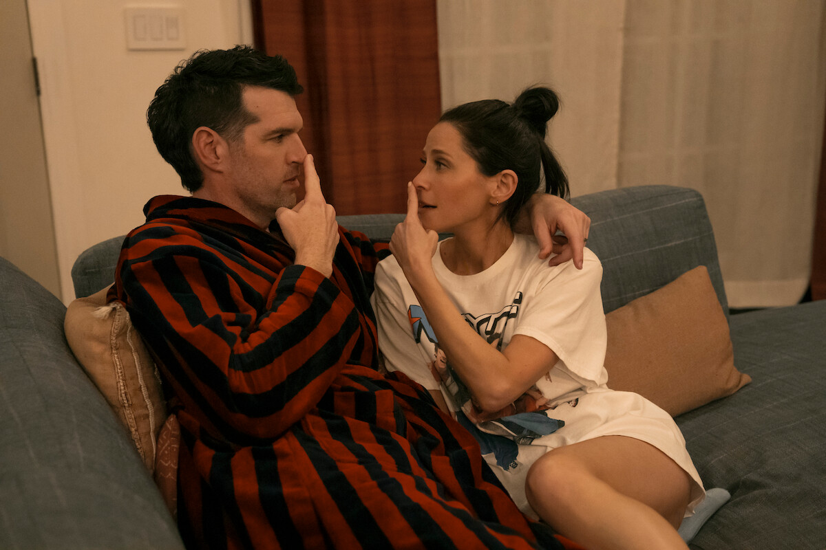 Timothy Simons as Sasha, Jackie Tohn as Esther in Season 2 of ‘Nobody Wants This’