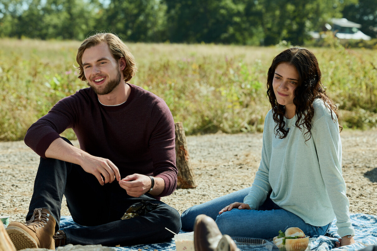 Garrett Wareing as TJ Morrison and Luna Blaise as Olive Stone in ‘Manifest’ Season 4.
