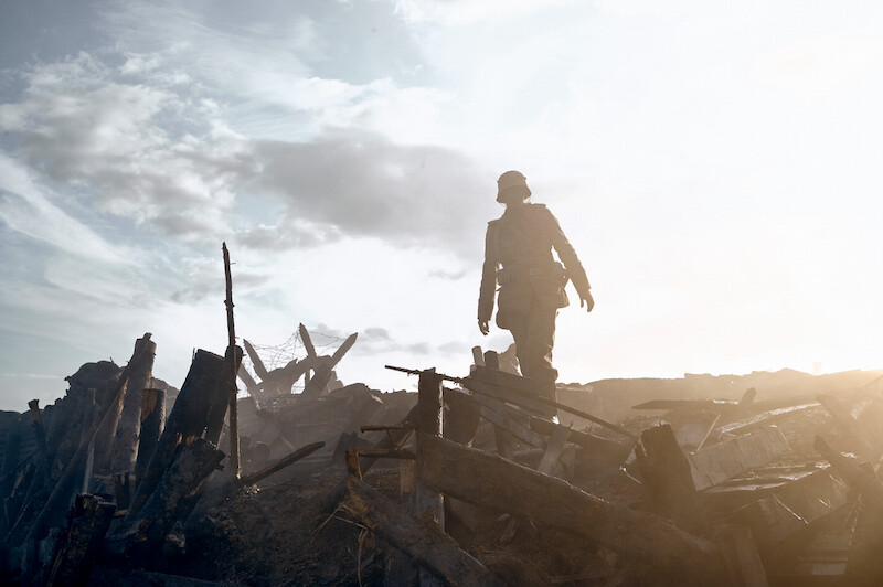 The debris of a trench in ‘All Quiet on the Western front.’ ‘All Quiet on the Western Front’ First Look Photos