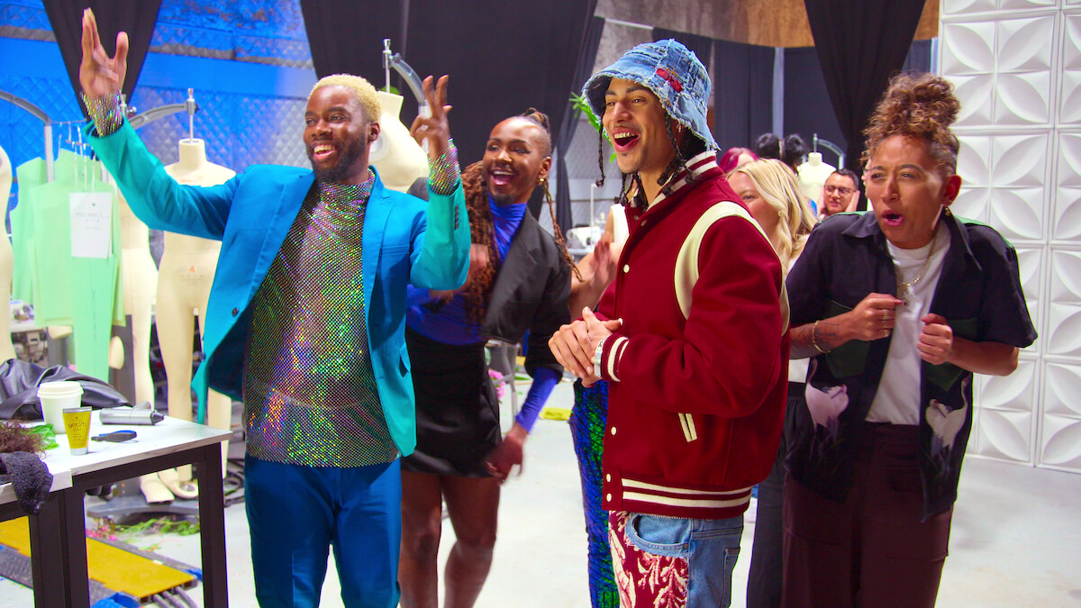 Deontré Hancock, Qaysean Williams, Desyrée Nicole and Nigel Xavier on set. 
