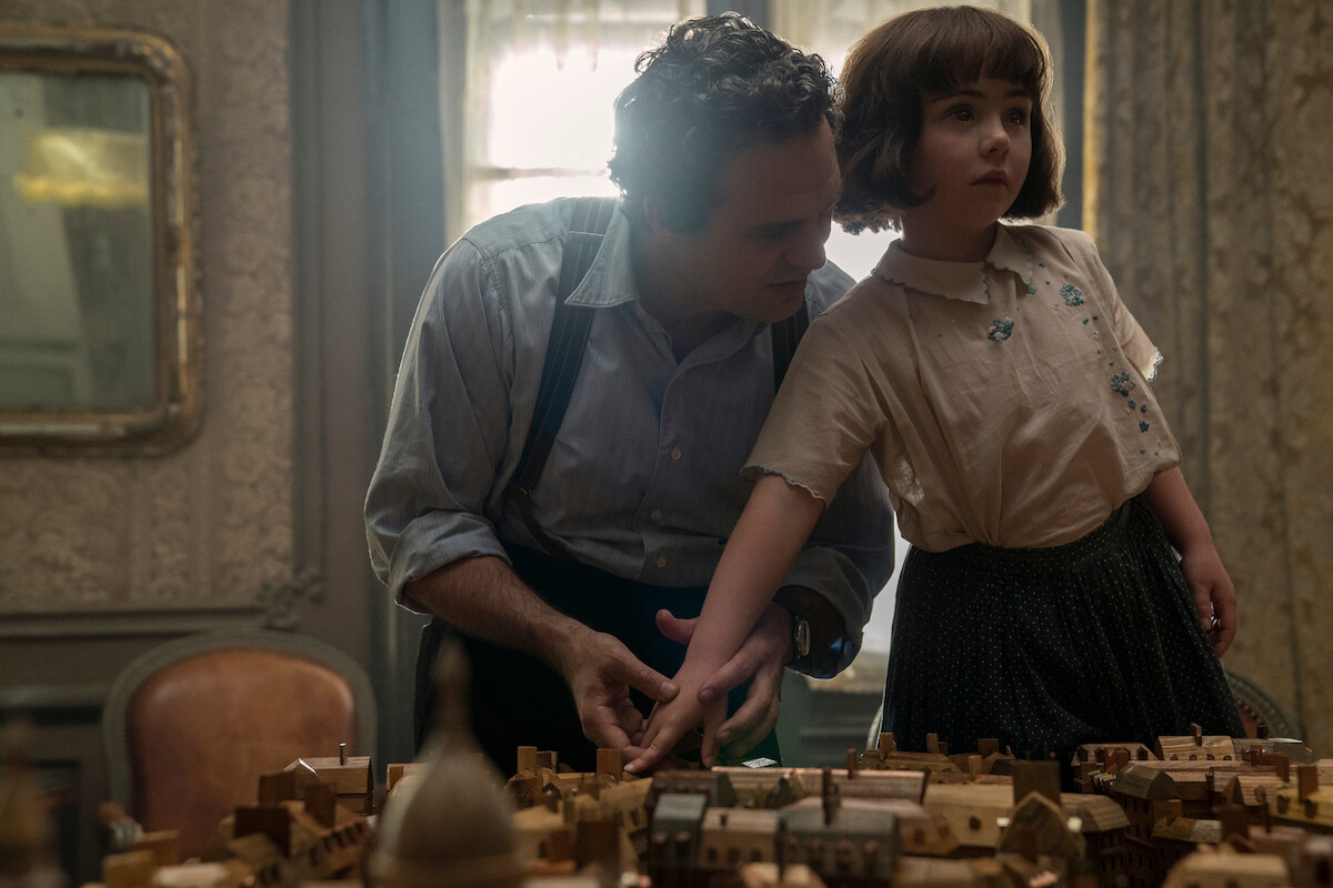 Mark Ruffalo as Daniel LeBlanc, Nell Sutton as Young Marie-Laure in Episode 101 of ‘All the Light We Cannot See.’