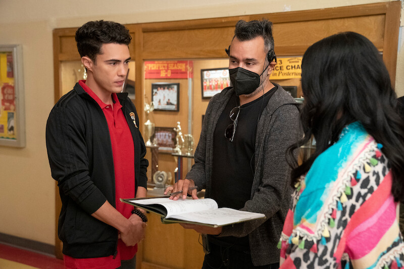Darren Barnet as Paxton Hall-Yoshida and Director Kabir Akhtar
