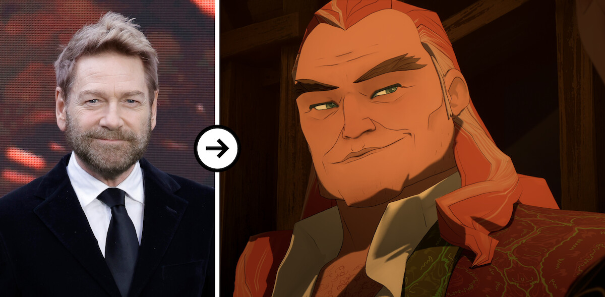 Kenneth Branagh right and Abijah Fowler left in ‘Blue Eye Samurai.’