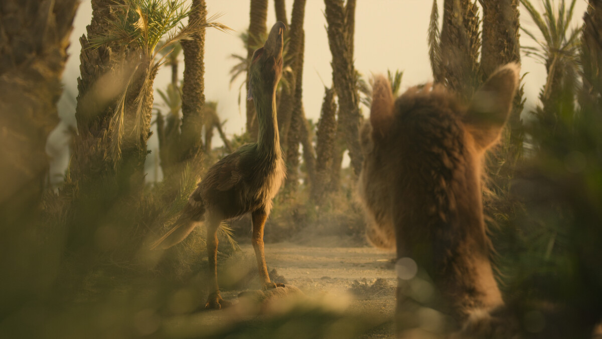 Terror bird vs. Theosodon in ‘Life on Our Planet.’ 