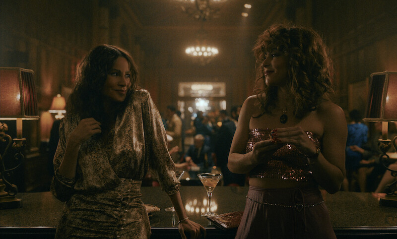 Sofia Vergara as Griselda, Paulina Dávila as Isabel in episode 102 of Griselda.