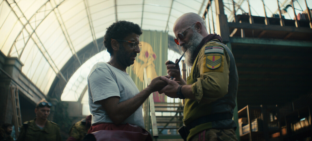 Adeel Akhtar as Dr. Singh and Neil Sandilands as General Abbot in Season 2 of Sweet Tooth.