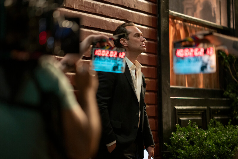Jude Law filming at Black Rabbit