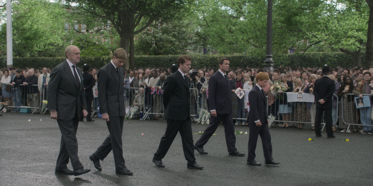 Diana’s funeral procession exterior