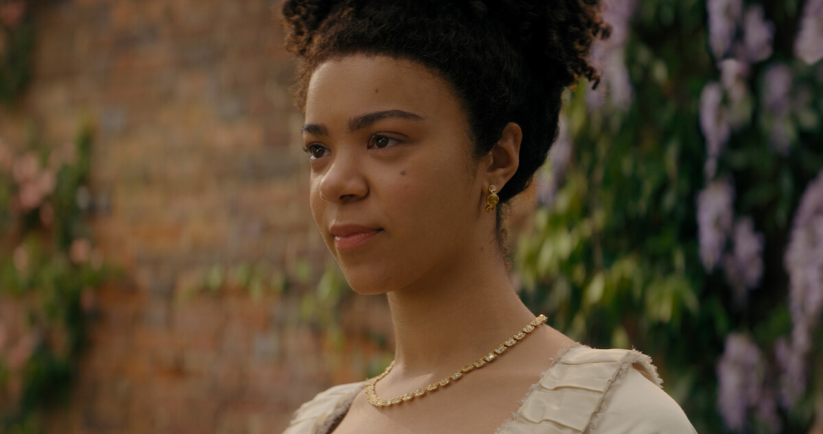 India Ria Amarteifio as Queen Charlotte in 'Queen Charlotte: A Bridgerton Story'