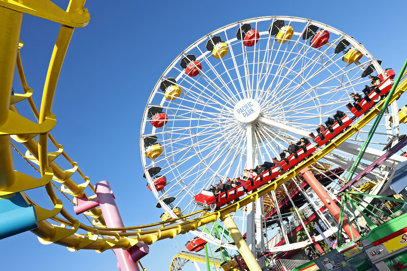 Fans attend Netflix global event for the celebration of One Piece at Santa Monica Pier in California. 