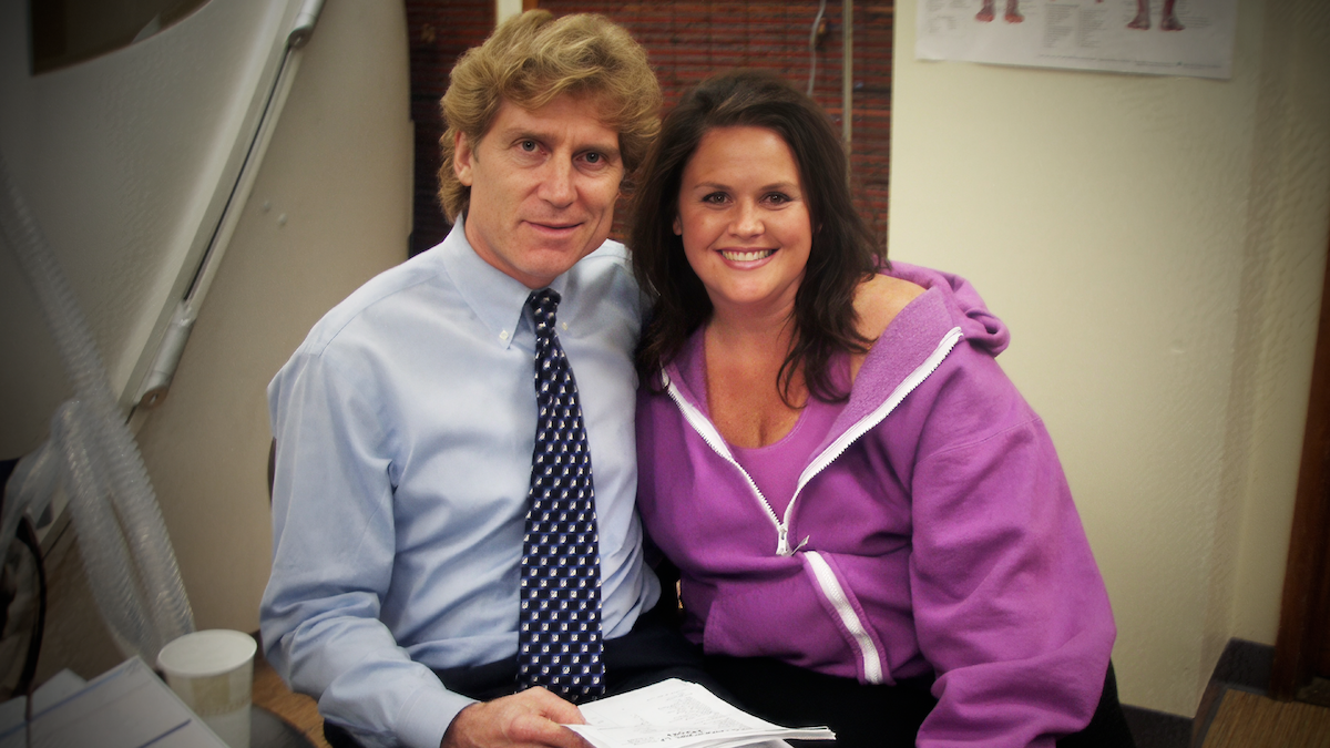 Dr. Robert Huizenga and Tracey Yukich in an archival image featured in the docuseries ‘Fit for TV’