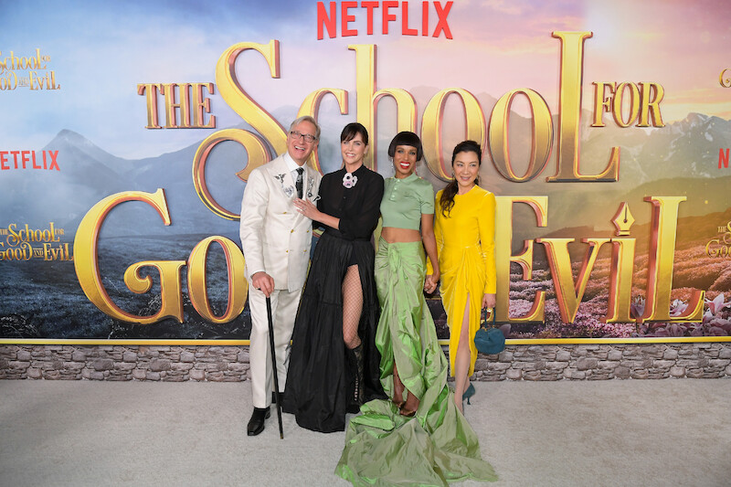 From left: Director Paul Feig, Charlize Theron, Kerry Washington and Michelle Yeoh