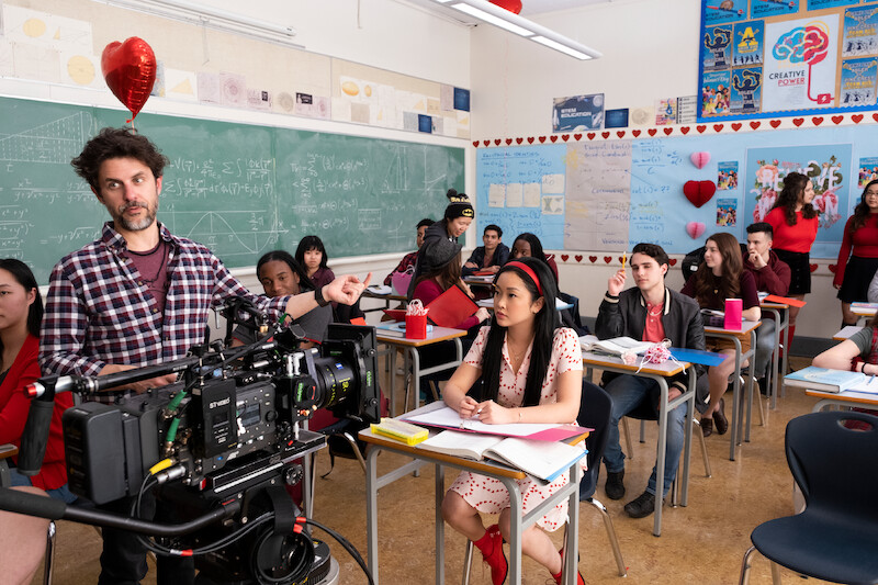 Director Michael Fimognari and Lana Condor.