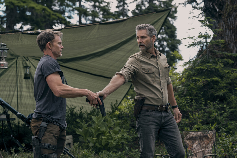 Wilson Bethel as Shane Maguire, Eric Bana as Kyle Turner in 'Untamed.'
