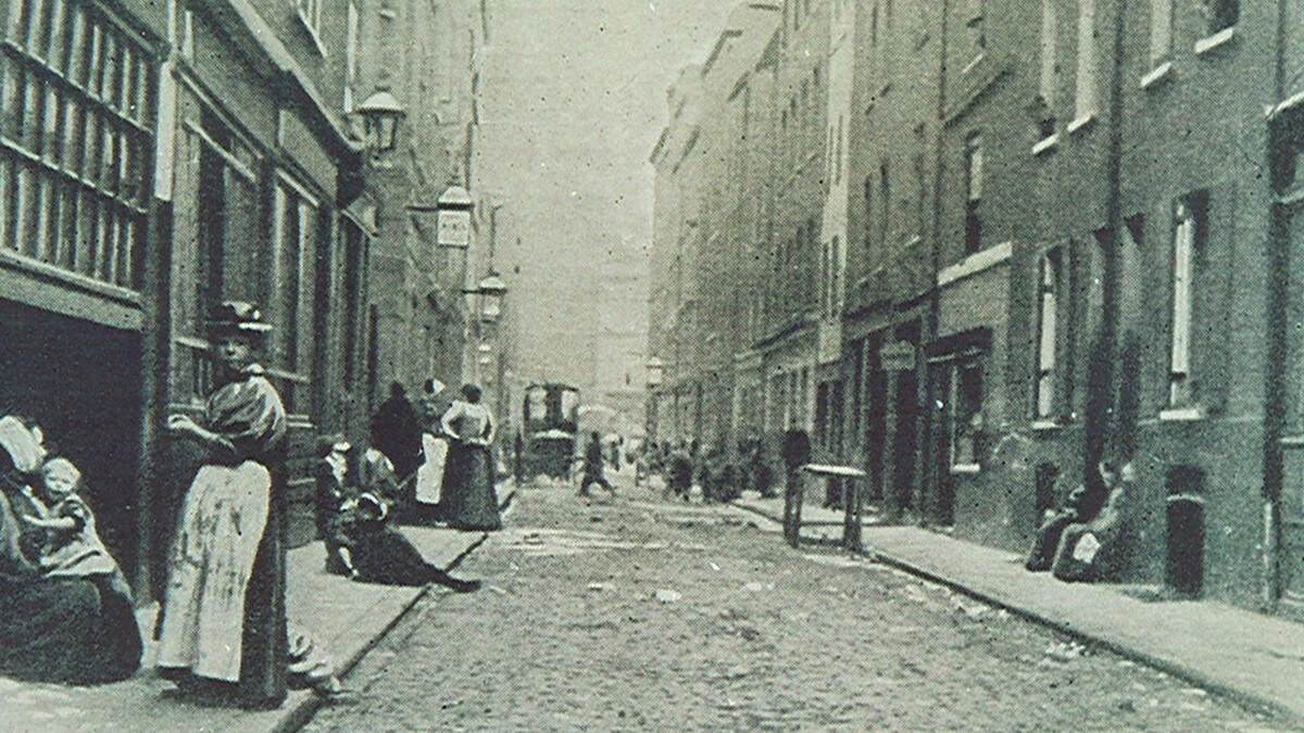 An old photograph of a city street.