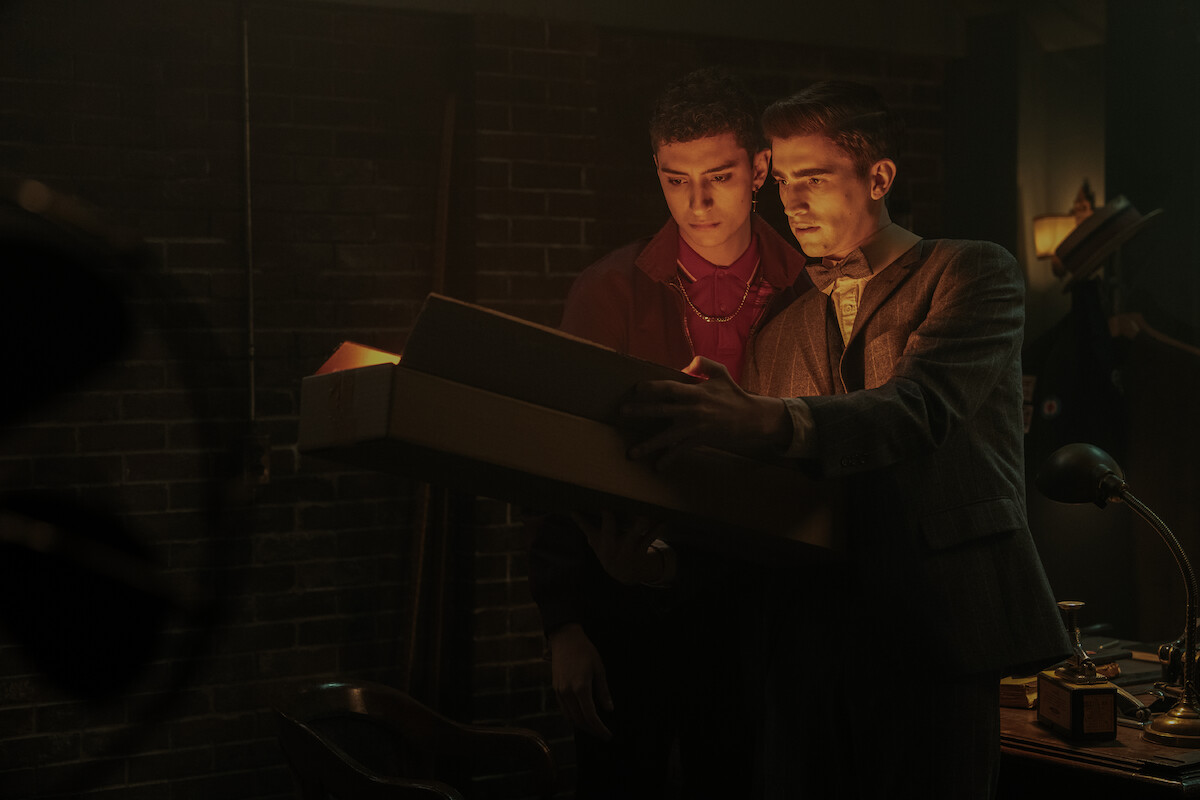Jayden Revri as Charles Rowland and George Rexstrew as Edwin Payne in Episode 8 of ‘Dead Boy Detectives’