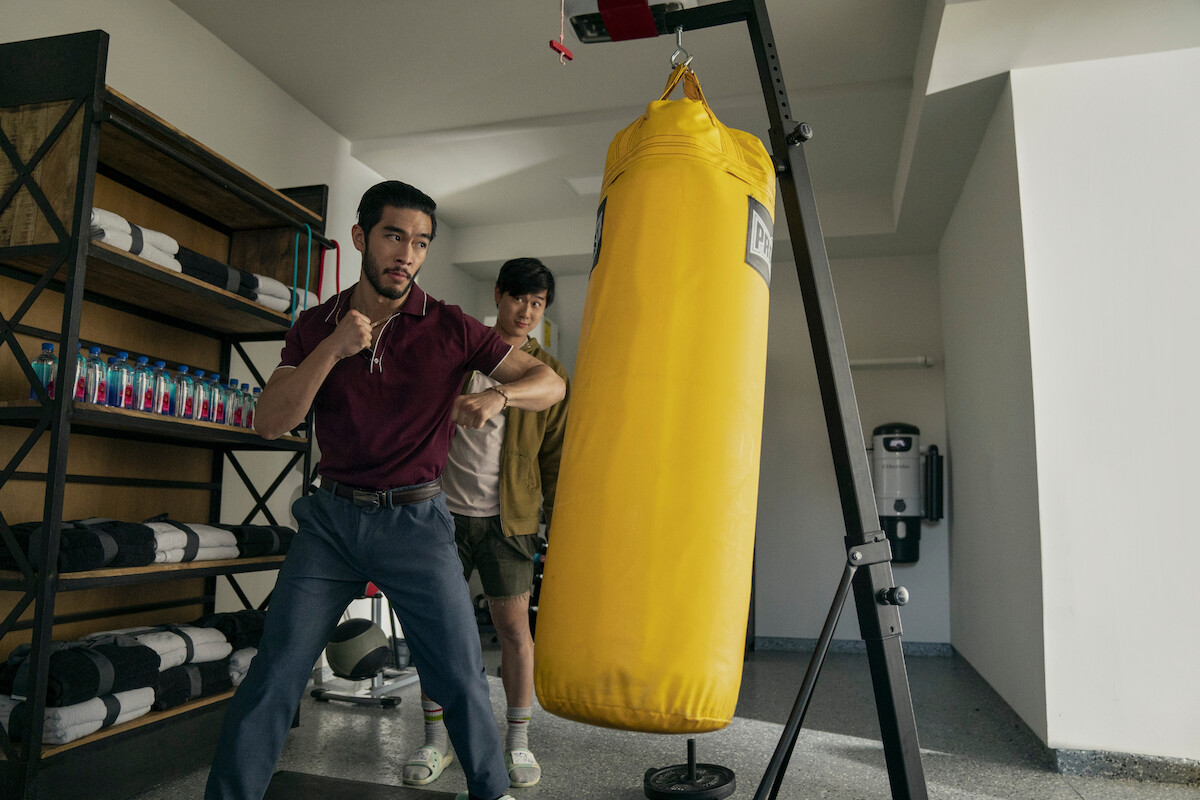 Justin Chien as Charles Sun, Sam Song Li as Bruce Sun in Episode 106 of ‘The Brothers Sun.’
