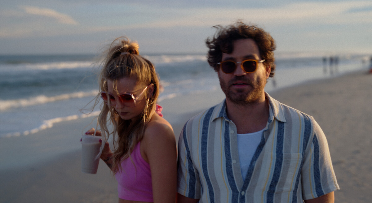 Delly and Mike on the beach in 'Florida Man'