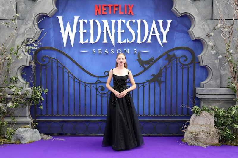 Evie Templeton attends the global premiere of 'Wednesday' Season 2, Part 1.