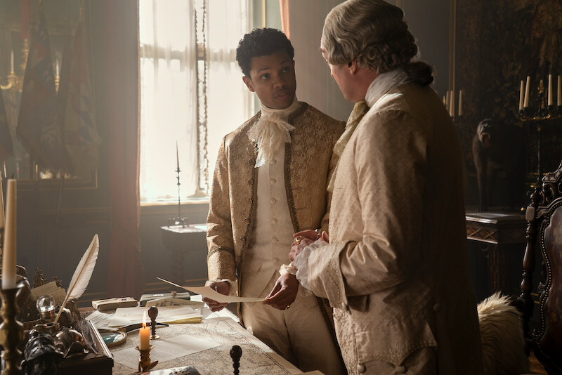 Tunji Kasim as Adolphus and Neil Edmond as Earl Harcourt.