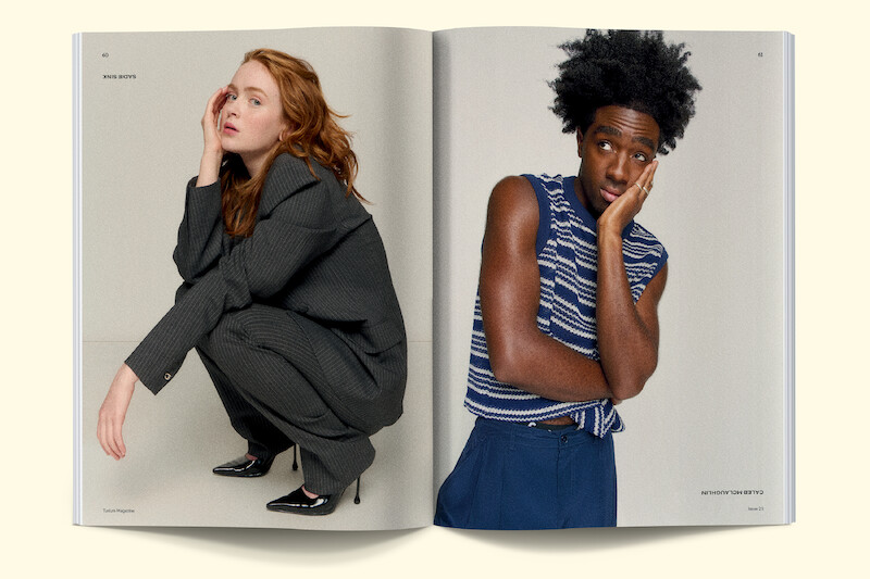 Spread featuring Sadie Sink and Caleb McLaughlin
