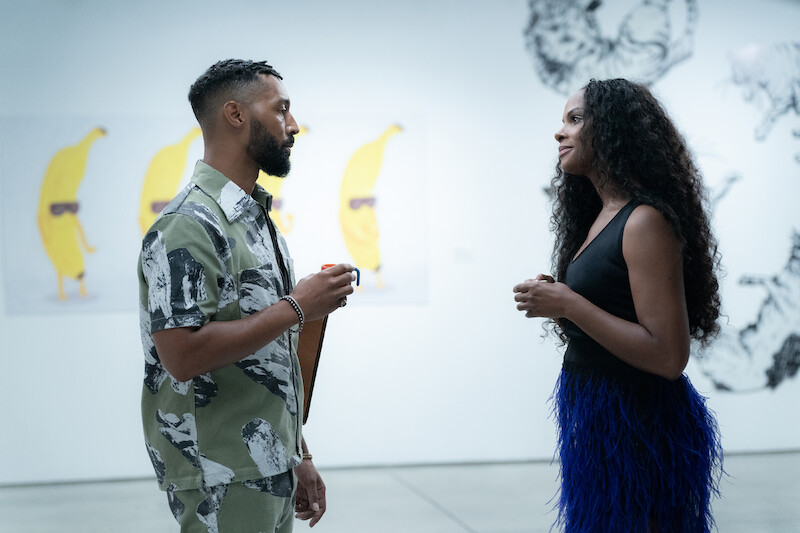 Tone Bell as Khalil and Tika Sumpter as Simone in 'Survival of the Thickest' Season 2.