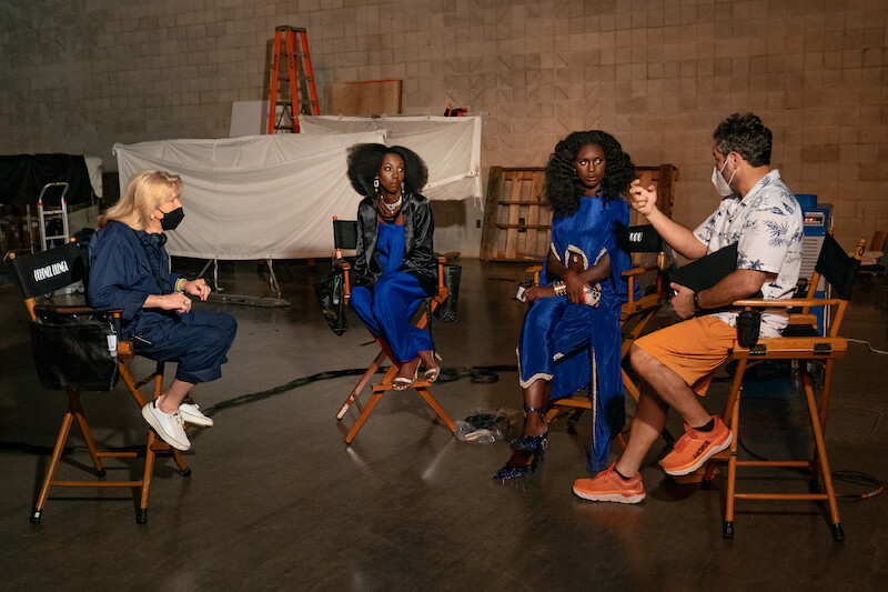 Acting Coach Leigh Kilton-Smith, Zurin Villanueva as Imani, Jodie Turner-Smith as Countess and Writer/Director Jeremy Garelick.