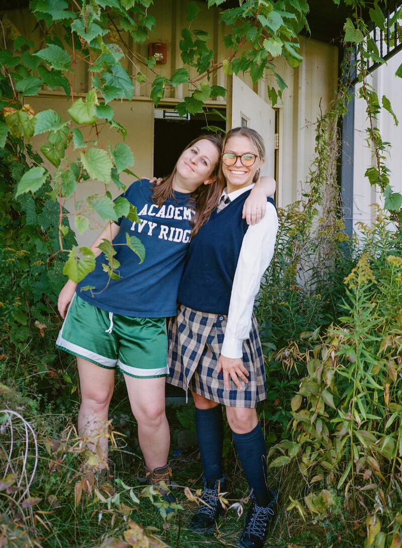 Katherine Kubler and friend standing outside at Ivy RIdge.