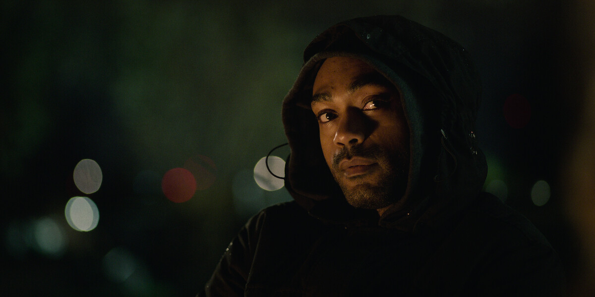 Kane Robinson as Sully wears a black hooide in Season 3 of ‘Top Boy.’